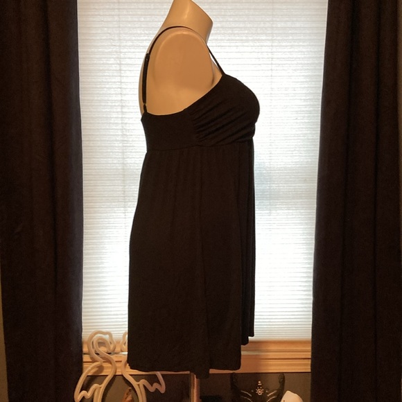 Black soft ruched bust adjustable spaghetti strap sleepwear babydoll size XL - Picture 5 of 5